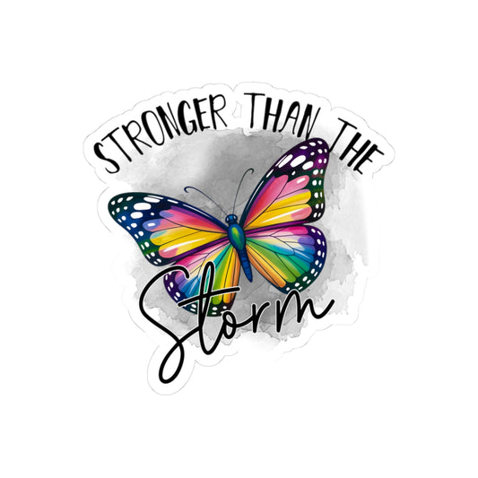 Stronger Than The Storm Butterfly Kiss-Cut Stickers