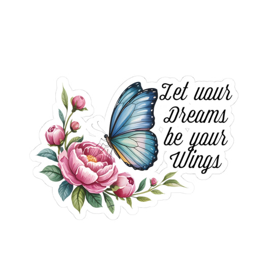 Inspirational Floral Butterfly Kiss-Cut Stickers