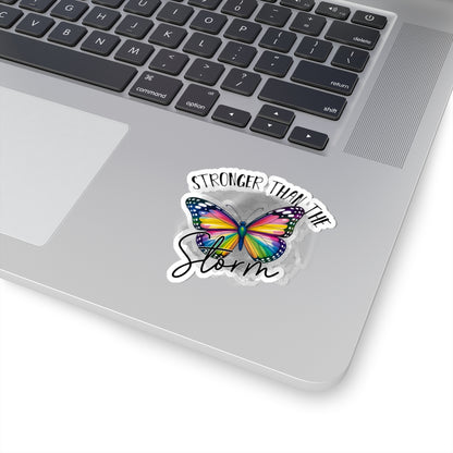 Stronger Than The Storm Butterfly Kiss-Cut Stickers